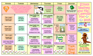 May School Readiness Calendar