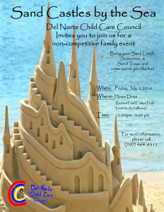 Sandcastles By The Sea Flyer 2016